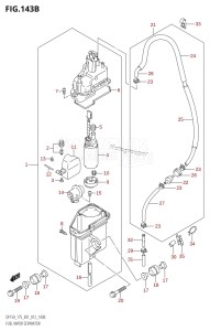 DF150 From 15002F-210001 (E01 E40)  2012 drawing FUEL VAPOR SEPARATOR (DF150T:E40)