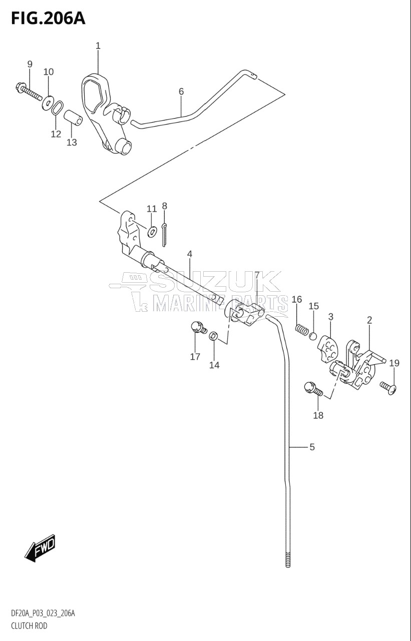 CLUTCH ROD (SEE NOTE)