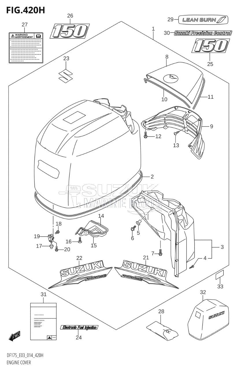 ENGINE COVER (DF150ZG:E03)