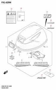 DF20A From 02002F-040001 (P40)  2020 drawing ENGINE COVER (DF15AT:021)