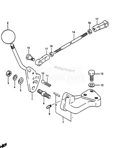 DT50 From 05001k-701715 ()  1987 drawing CLUTCH LEVER (DT50KHVF,DT50KHVG,DT50KHVH E13)