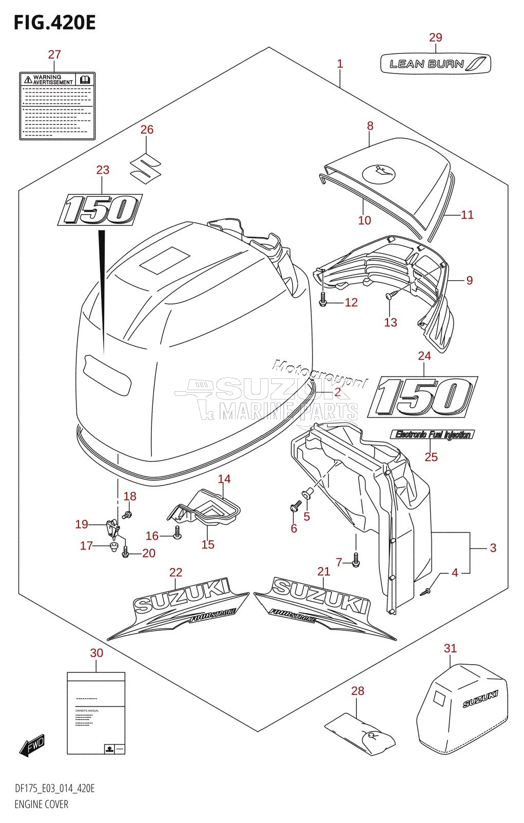 ENGINE COVER (DF150Z:E03)