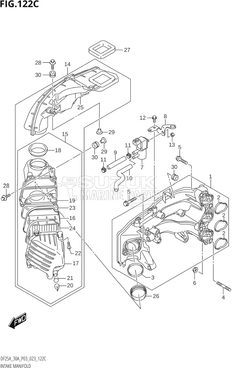 INTAKE MANIFOLD ((021,022,023):(DF30AT,DF30ATH))