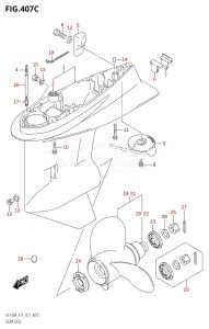 DF115A From 11503F-040001 (E11 E40)  2020 drawing GEAR CASE (DF115AT:E11,DF140AT:E11)