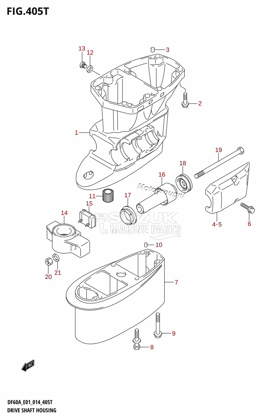 DRIVE SHAFT HOUSING (DF60AVTH:E01)