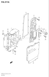 11502Z-210001 (2012) 115hp E01 E40-Gen. Export 1 - Costa Rica (DF115Z) DF115Z drawing RECTIFIER