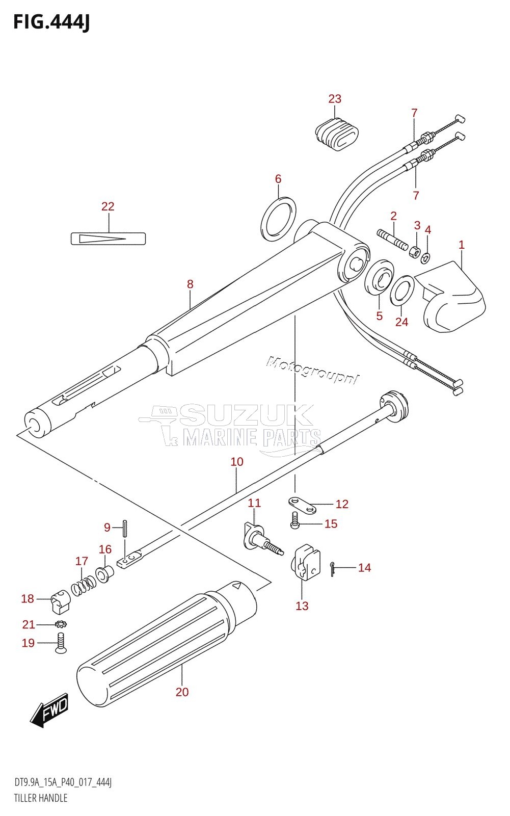 TILLER HANDLE (DT15AK:P36)