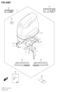 DF200AZ From 20003Z-340001 (E11 E40)  2023 drawing ENGINE COVER ((DF175AT,DF175AZ):020)