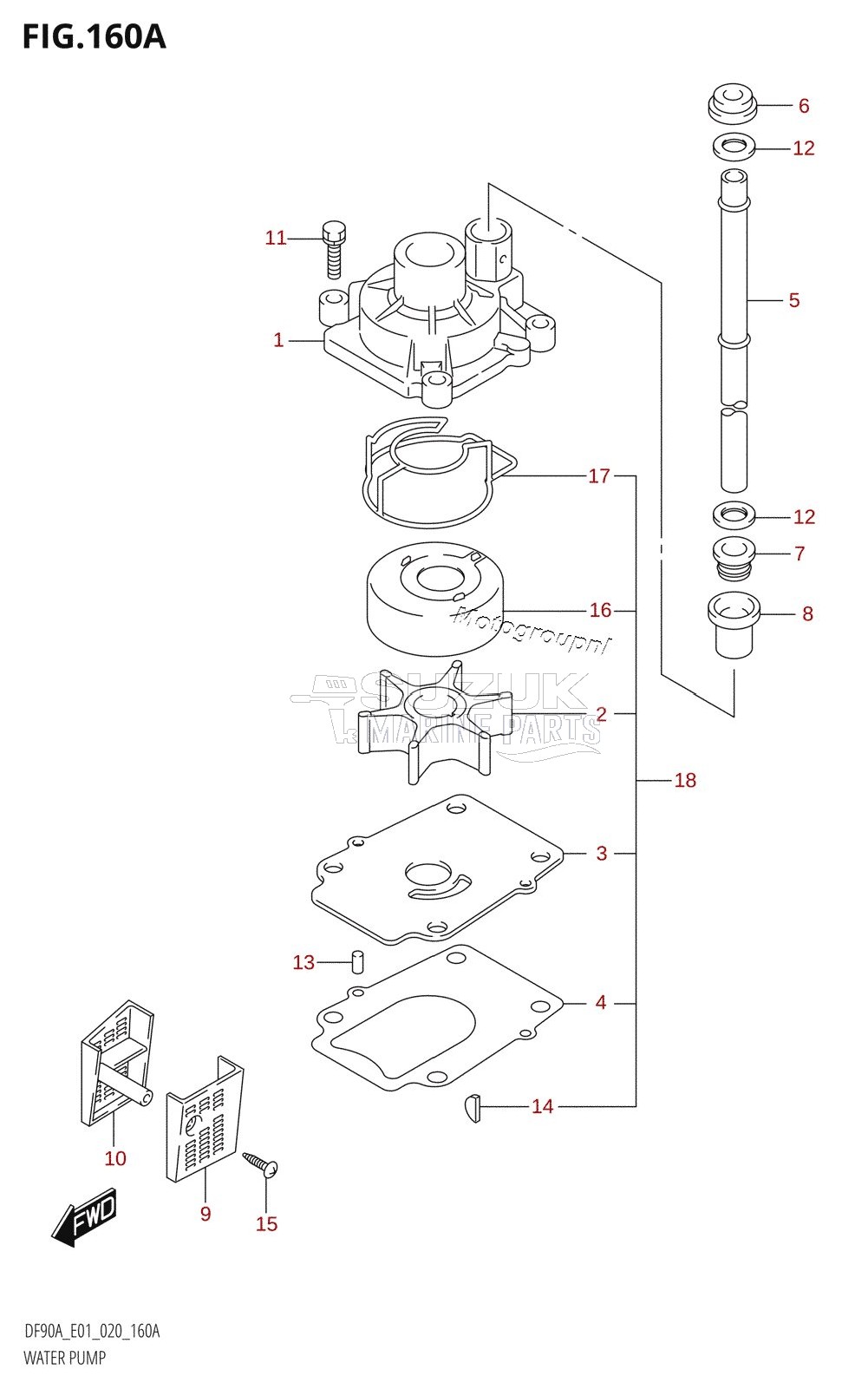 WATER PUMP (DF70A:E01)