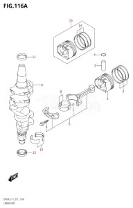 04005F-240001 (2022) 40hp E34-Italy (DF40ASVT  DF40ASVT) DF40A drawing CRANKSHAFT