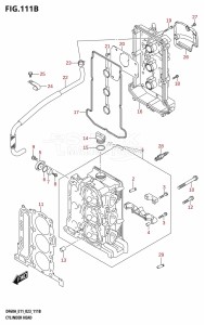 DF50A From 05003F-340001 (E01)  2023 drawing CYLINDER HEAD ((020,021):(DF40AST,DF60A,DF60AQH,DF60ATH,DF60AVT,DF40ASVT,DF60AVTH))