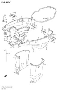 15002Z-210001 (2012) 150hp E01 E40-Gen. Export 1 - Costa Rica (DF150Z) DF150Z drawing SIDE COVER (DF150Z:E01)