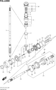 22503F-910001 (2019) 225hp E03-USA (DF225T) DF225T drawing TRANSMISSION (DF250Z)