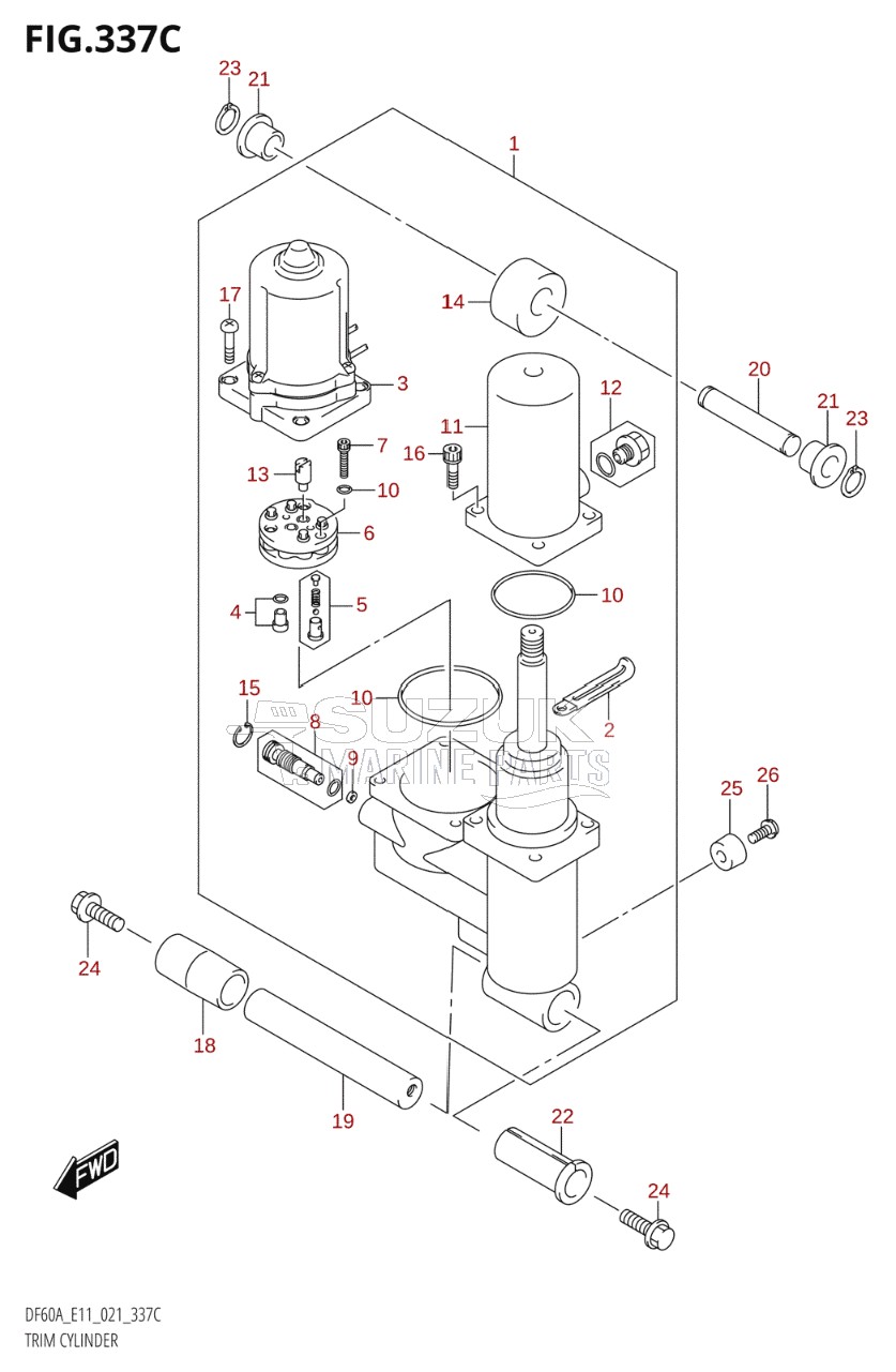 TRIM CYLINDER (SEE NOTE)