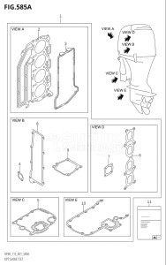 11501F-151001 (2001) 115hp E01-Gen. Export 1 (DF115TK1) DF115T drawing OPT:GASKET SET