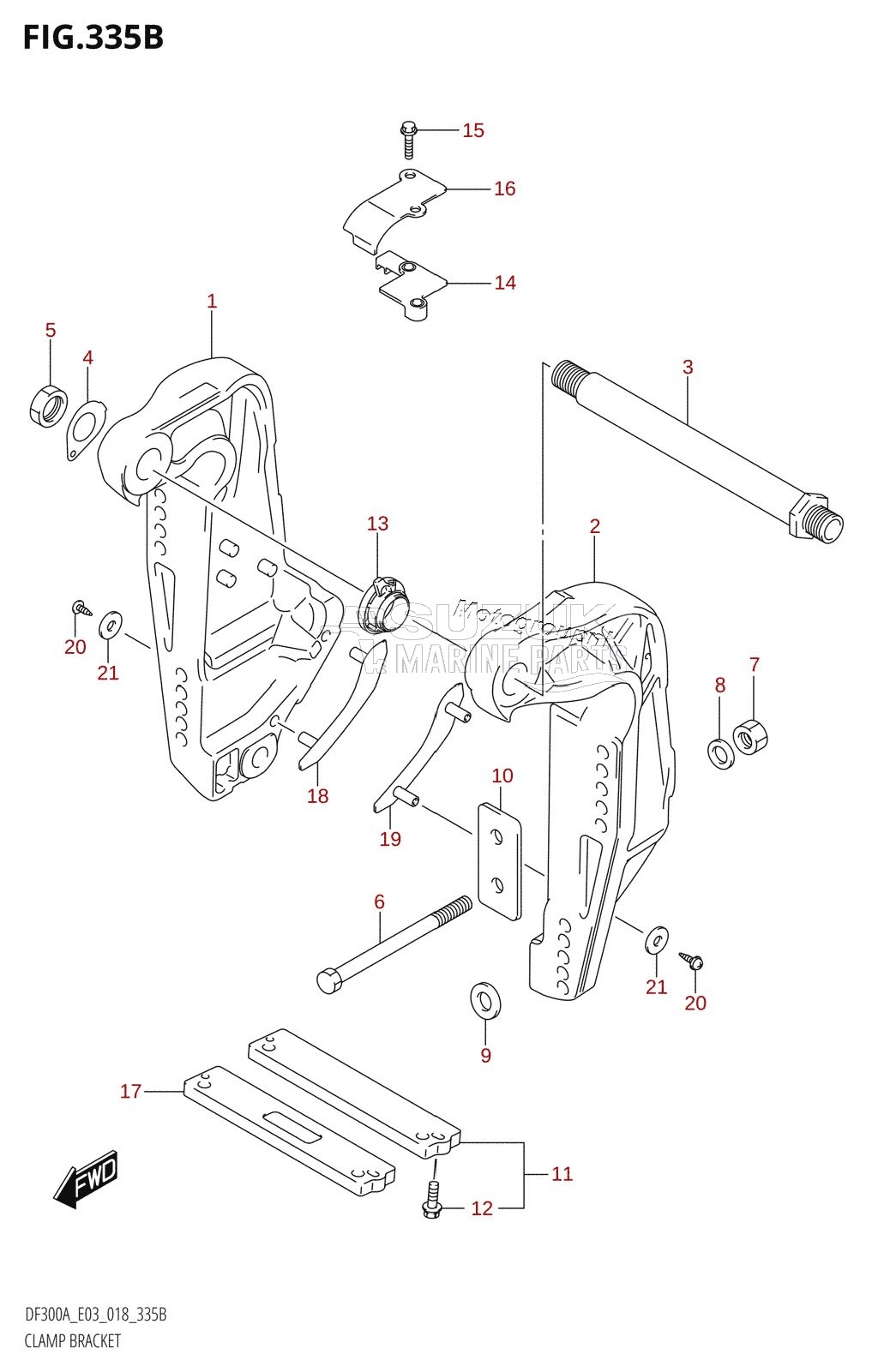 CLAMP BRACKET (L-TRANSOM)