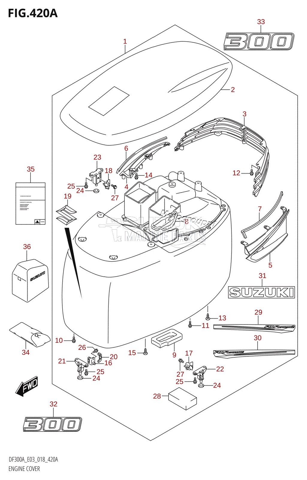 ENGINE COVER (DF300A)