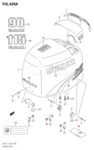 DF90 From 09001F-880001 (E03)  2008 drawing ENGINE COVER (K1,K2)