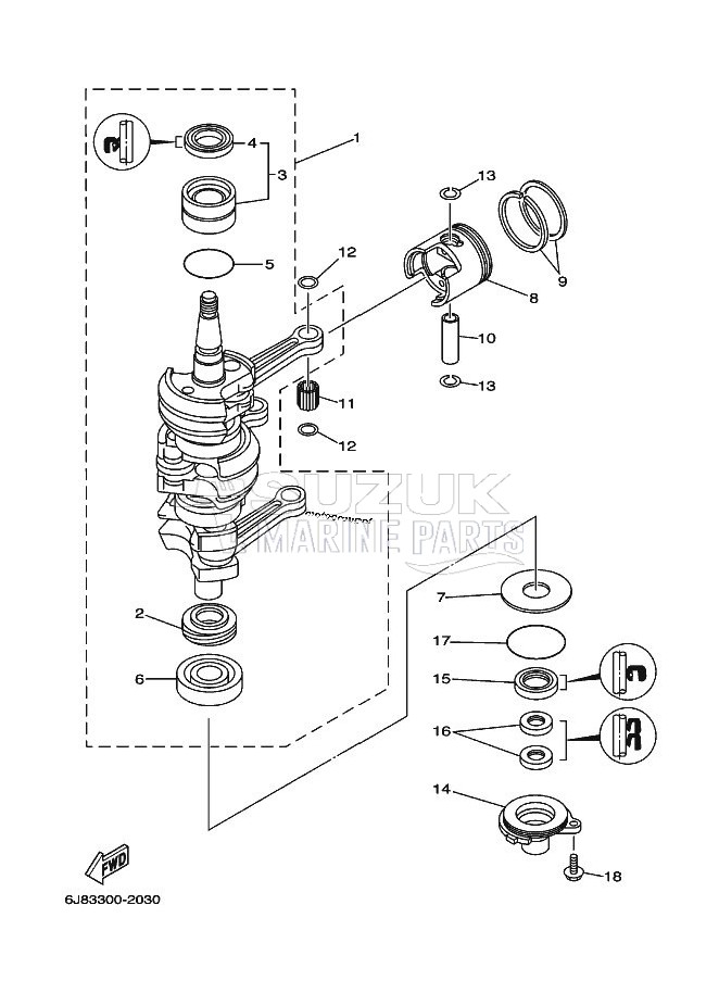 CRANKSHAFT--PISTON