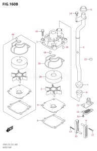 04003F-040001 (2020) 40hp E03-USA (DF40A) DF40A drawing WATER PUMP (DF50AVT,DF60AVT)