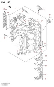 DF250ST From 25004F-310001 (E03)  2013 drawing CYLINDER BLOCK (DF225Z:E03)