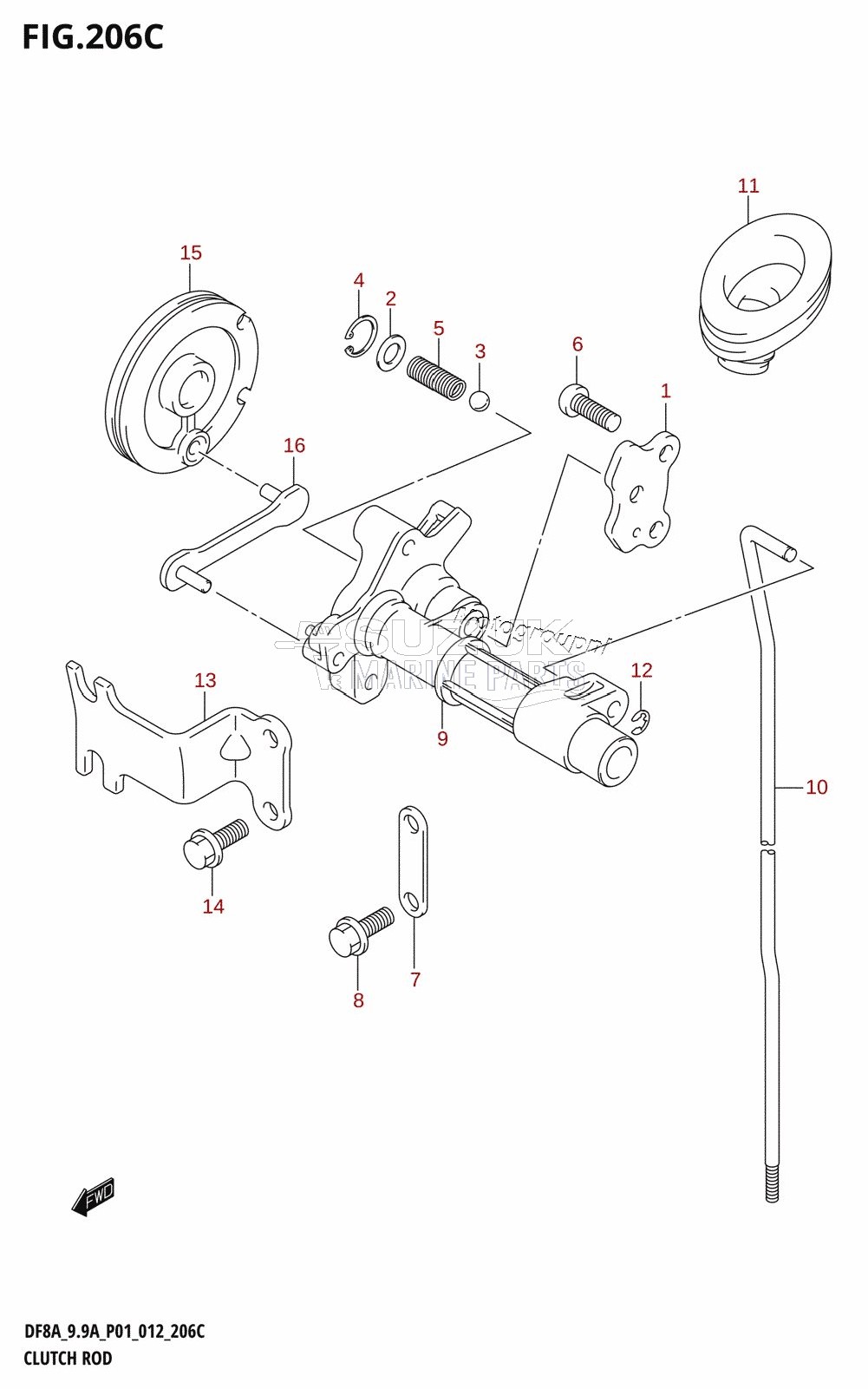 CLUTCH ROD (DF9.9A:P01)