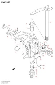 DF250Z From 25003Z-410001 (E03)  2014 drawing SWIVEL BRACKET (DF200T:E03:L-TRANSOM)