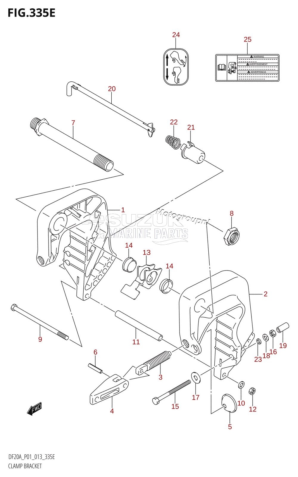 CLAMP BRACKET (DF20A:P01)