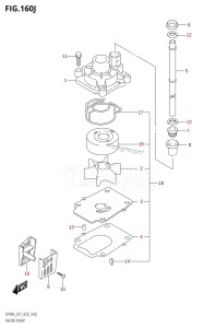 DF100B From 10004F-340001 (E01 E40)  2023 drawing WATER PUMP (DF100B:E01)