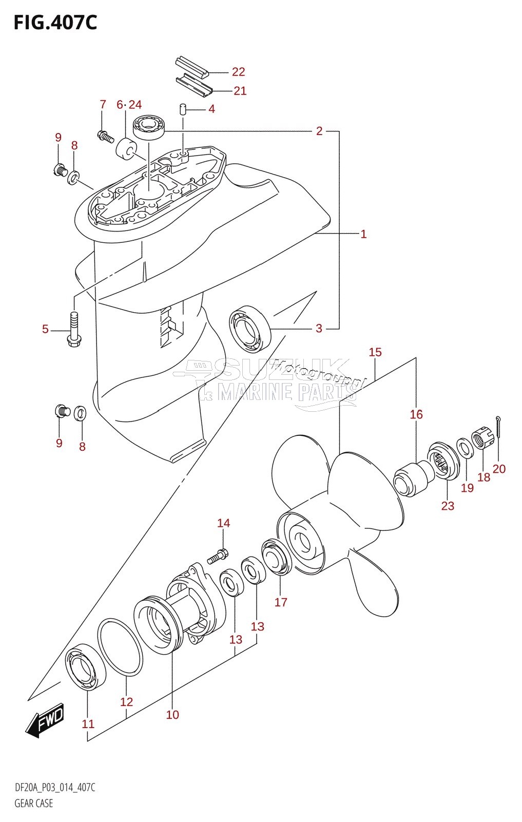 GEAR CASE (DF9.9BTH:P03)