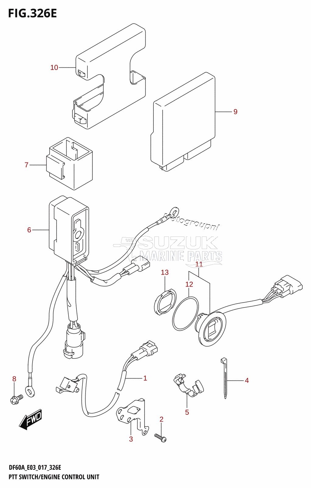 PTT SWITCH /​ ENGINE CONTROL UNIT (DF60AVT:E03)