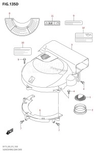 DF150ZG From 15002Z-510001 (E03)  2015 drawing SILENCER /​ RING GEAR COVER (DF150ZG:E03)