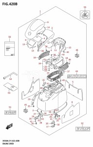 DF300BMD From 30001D-340001 (E11)  2023 drawing ENGINE COVER (DF325A)