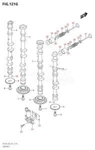 DF225T From 22503F-510001 (E03)  2015 drawing CAMSHAFT (DF250ST:E03)