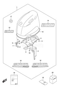 DF 200A drawing Engine Cover