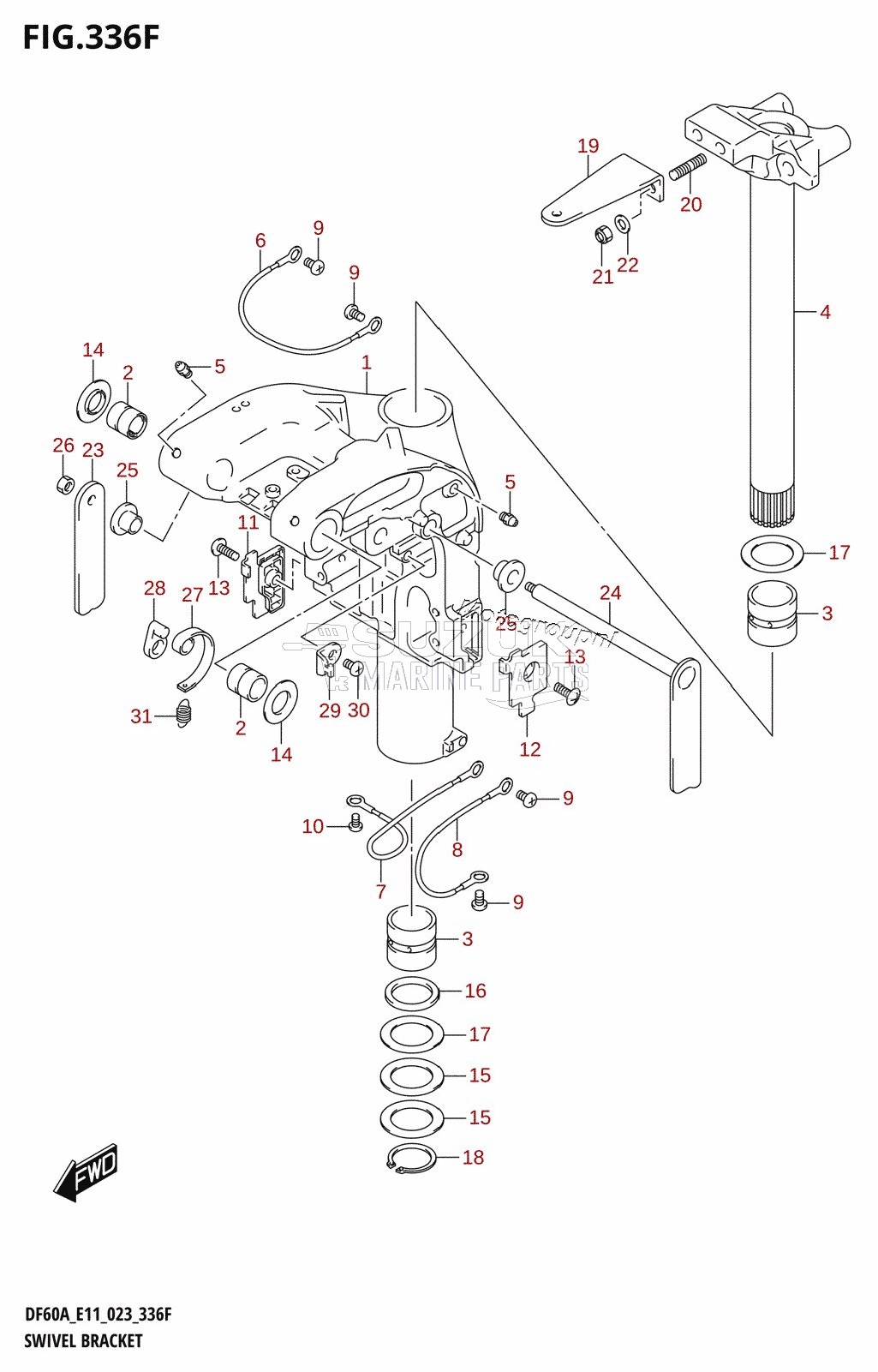 SWIVEL BRACKET (DF50AVT,DF60AVT)