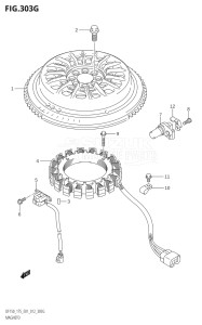 17502F-210001 (2012) 175hp E01 E40-Gen. Export 1 - Costa Rica (DF175T) DF175T drawing MAGNETO (DF175Z:E01)