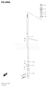 DF40A From 04003F-040001 (E01)  2020 drawing CLUTCH ROD (DF40A:E01,DF40AST:E34,DF50A:E01)