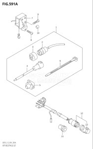 00992F-510001 (2005) 9.9hp P01-Gen. Export 1 (DF9.9K5  DF9.9RK5) DF9.9 drawing OPT:RECEPTACLE SET (K4)