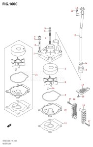 04003F-410001 (2014) 40hp E03-USA (DF40A) DF40A drawing WATER PUMP (DF60A)