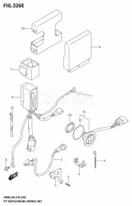 DF50A From 05003F-810001 (E03)  2018 drawing PTT SWITCH /​ ENGINE CONTROL UNIT (DF60AVT)