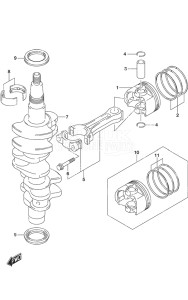 Outboard DF 30A drawing Crankshaft