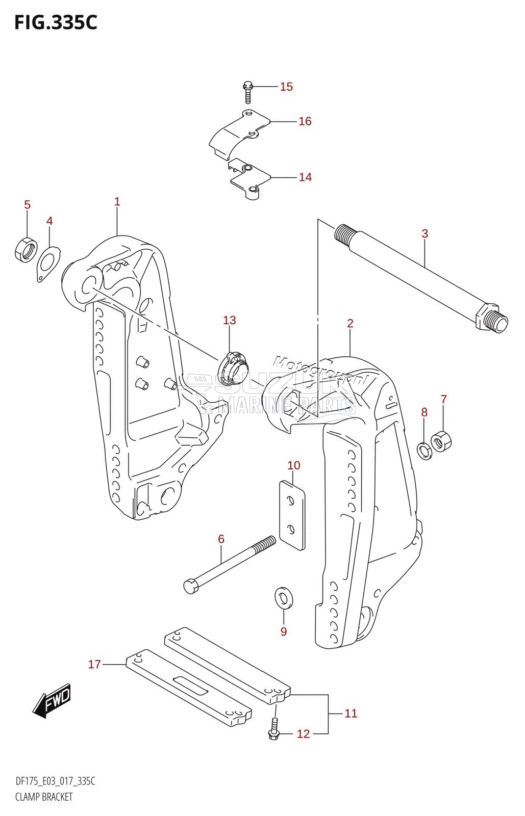 CLAMP BRACKET (DF175T:E03)