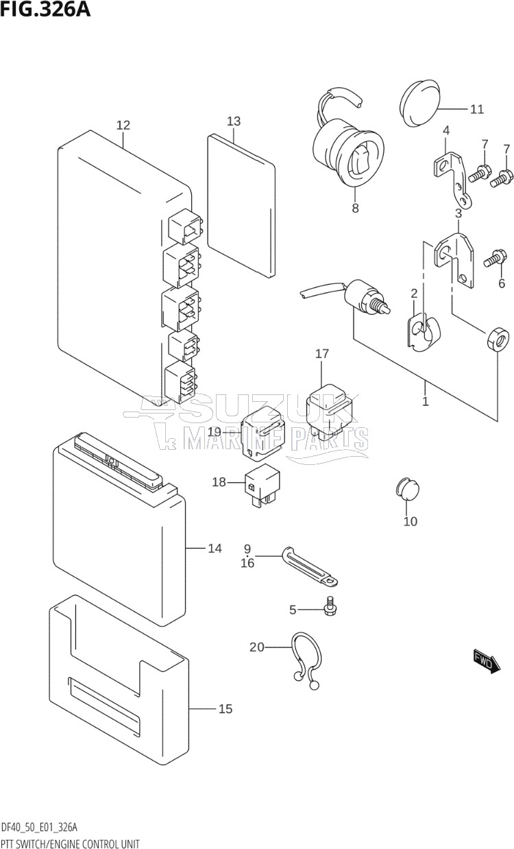 PTT SWITCH / ENGINE CONTROL UNIT