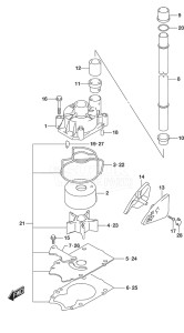 Outboard DF 250AP drawing Water Pump