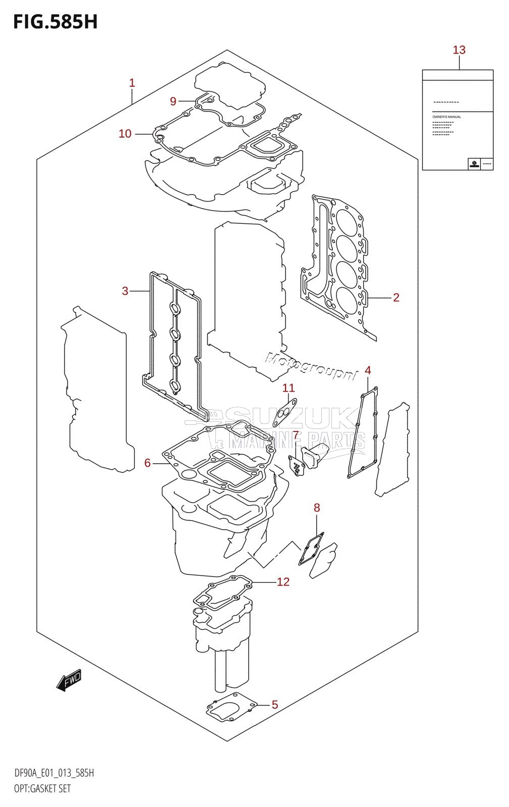 OPT:GASKET SET (DF90A:E40)