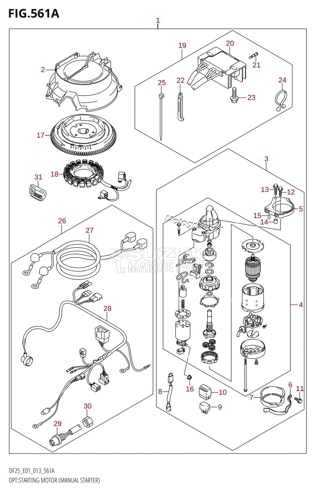 OPT:STARTING MOTOR (MANUAL STARTER)