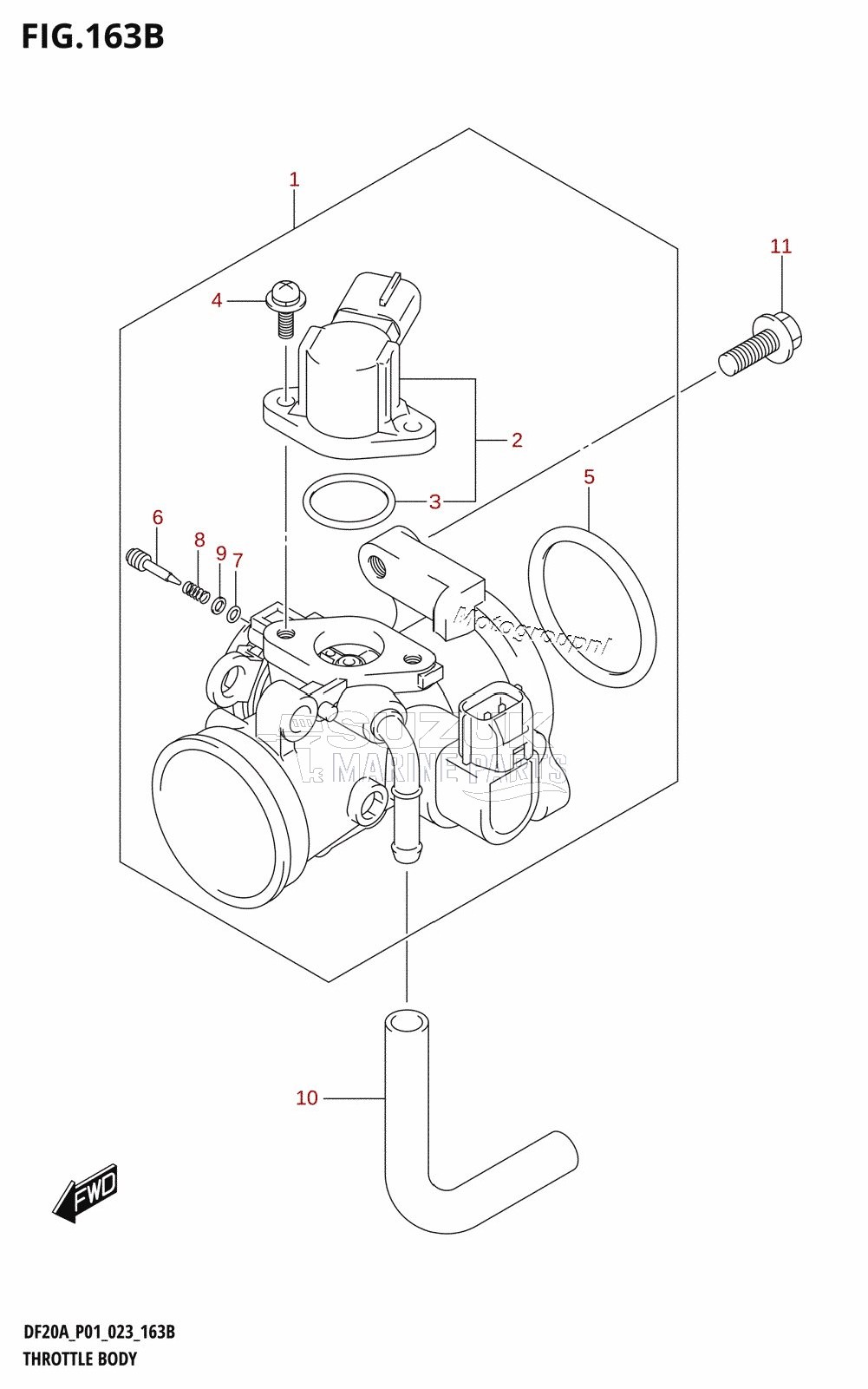 THROTTLE BODY (DF9.9BR,DF9.9BT,DF15AR,DF15AT,DF20AR,DF20AT)