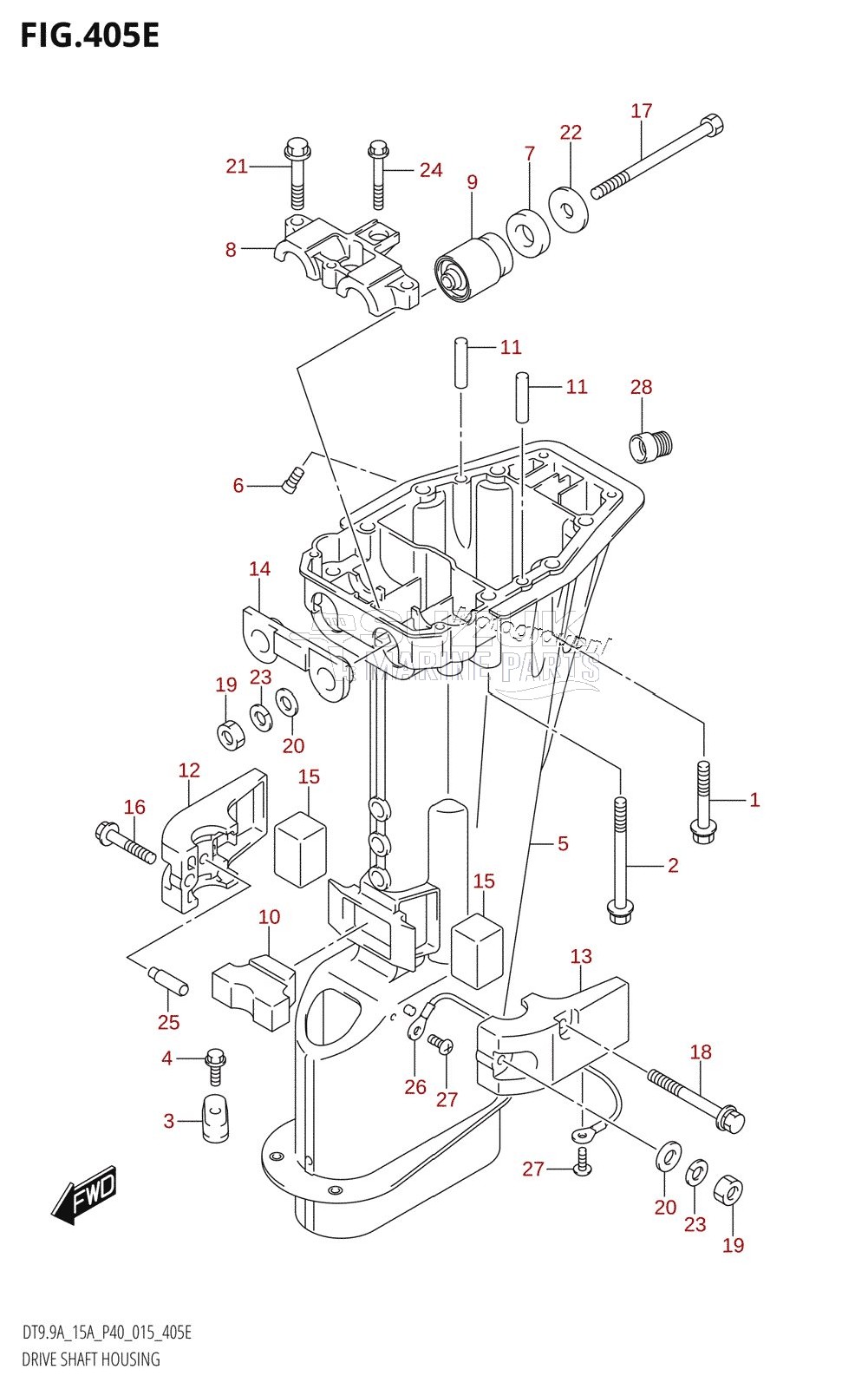 DRIVE SHAFT HOUSING (DT15A:P40)