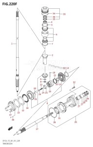 DF150 From 15002F-310001 (E01 E40)  2013 drawing TRANSMISSION (DF175T:E40)